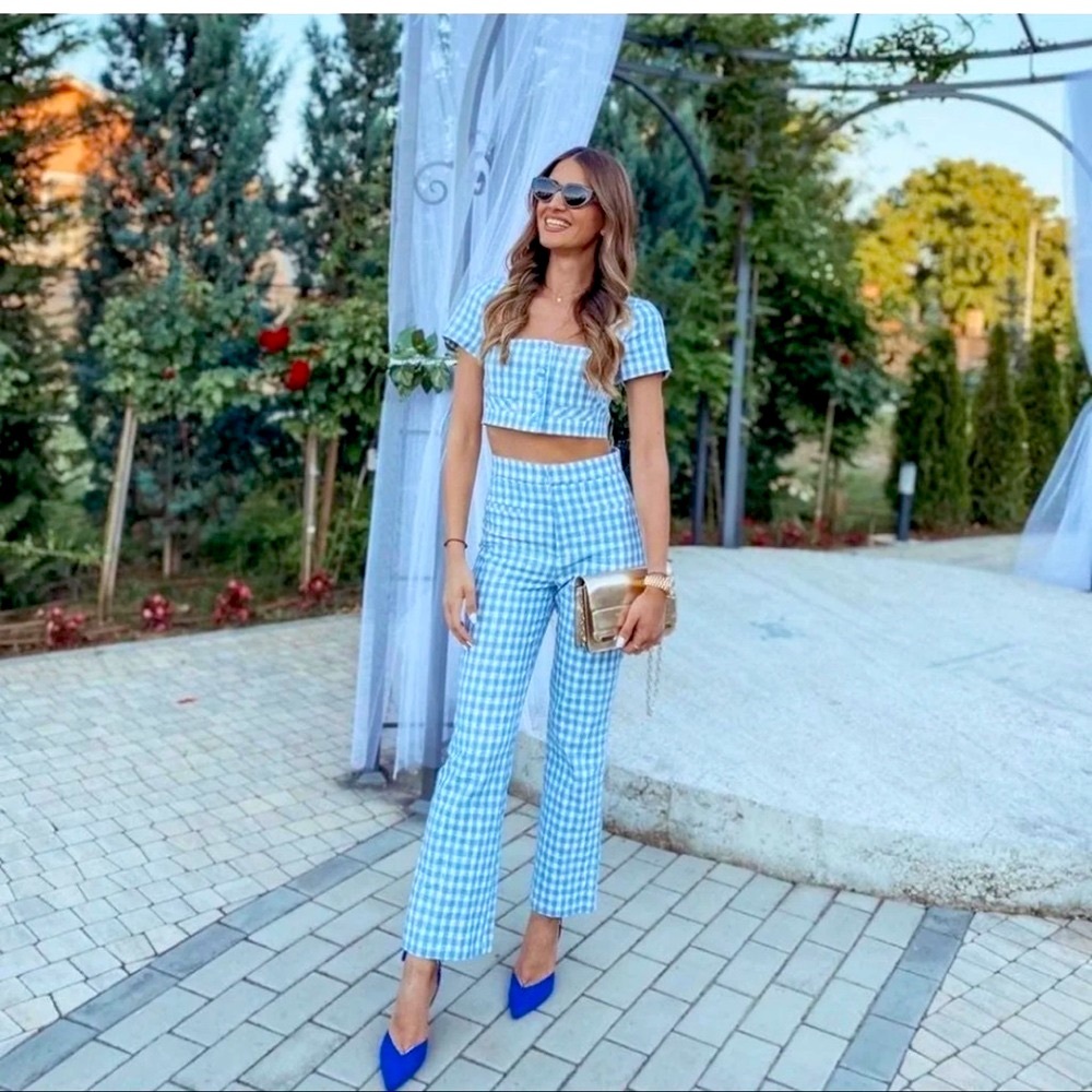 ZARA 2 PCs Cropped Top + Pants S Blogger’s Fav